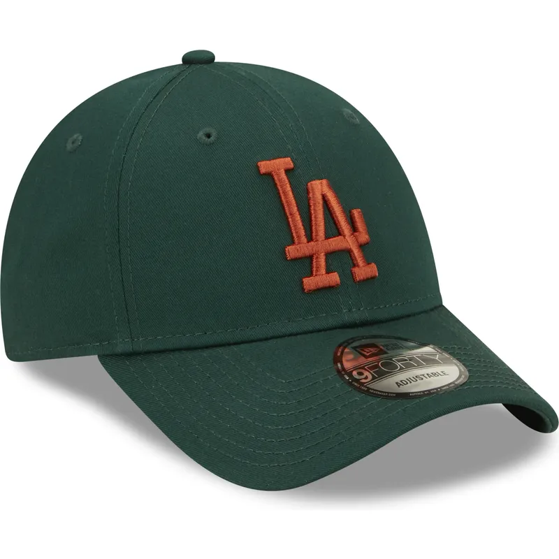 cepice-zaoblena-zelena-nastavitelny-9forty-league-essential-los-angeles-dodgers-mlb-new-era