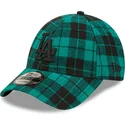 cepice-zaoblena-zelena-nastavitelny-9forty-plaid-los-angeles-dodgers-mlb-new-era