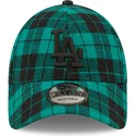 cepice-zaoblena-zelena-nastavitelny-9forty-plaid-los-angeles-dodgers-mlb-new-era
