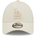 beige-gebogener-snapback-cap-mit-logo-beige-9forty-repreve-von-los-angeles-dodgers-mlb-von-new-era