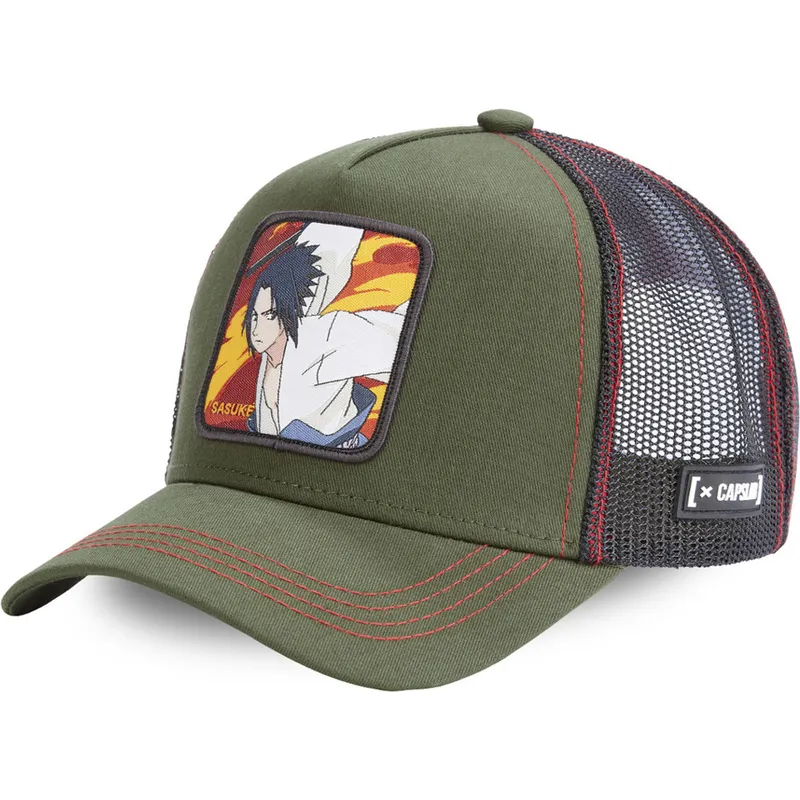 cepice-zaoblena-zelena-snapback-fir1-sasuke-uchiha-naruto-capslab