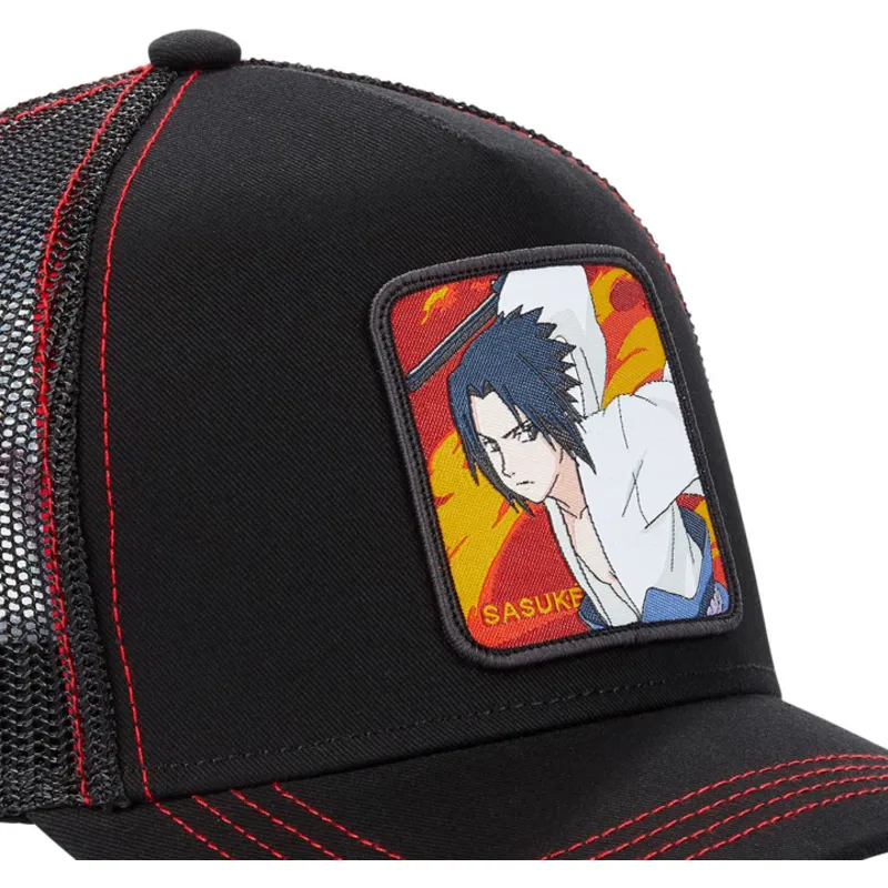 schwarze-trucker-cap-sasuke-uchiha-fir2-naruto-von-capslab