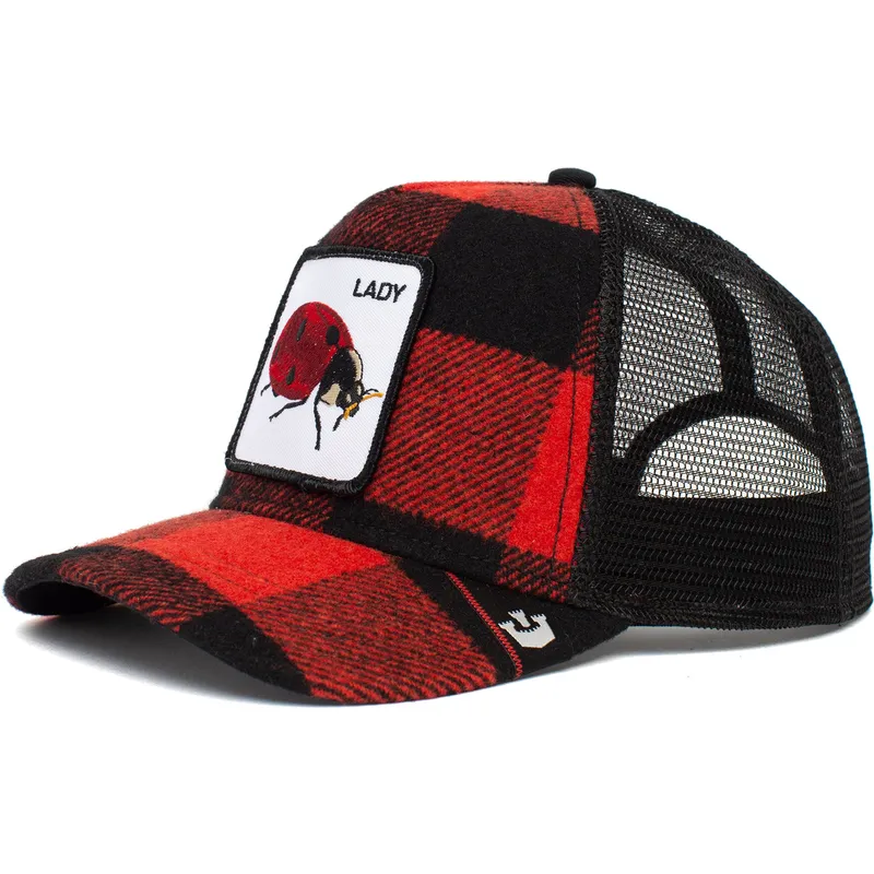 cepice-zaoblena-cervena-snapback-lady-plaidy-bug-the-farm-goorin-bros