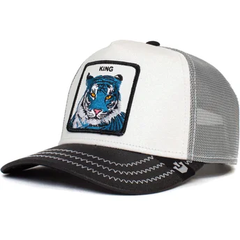 weisse-und-schwarze-trucker-kappe-tiger-king-sparkle-the-farm-von-goorin-bros