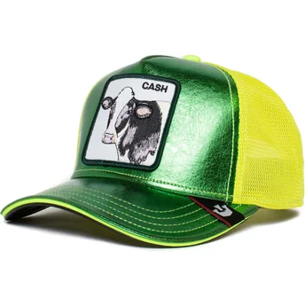Goorin Bros. Cow Cash Shine Metallic The Farm Green and Yellow Trucker Hat