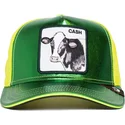 grune-und-gelbe-trucker-kappe-mit-kuh-cash-shine-metallic-the-farm-von-goorin-bros
