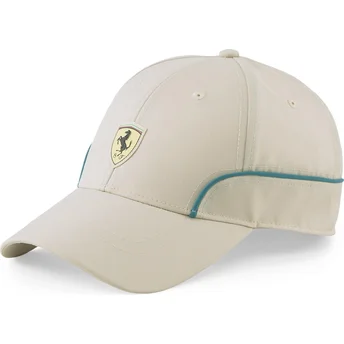 Puma Curved Brim SPTWR Race B Ferrari Formula 1 Beige Adjustable Cap