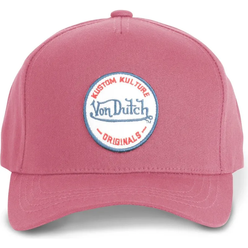 cepice-zaoblena-cervena-snapback-kustom-kulture-col-rasp-von-dutch