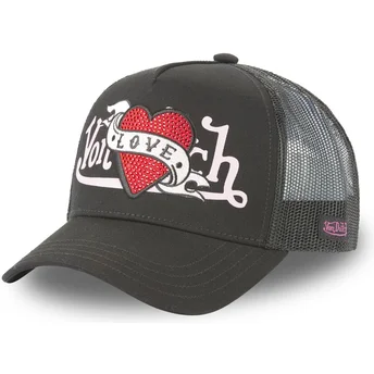 Čepice zaoblená černá snapback Love LOVU NR Von Dutch