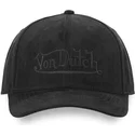 von-dutch-suedine4-schwarze-snapback-kappe-mit-gebogenem-schirm