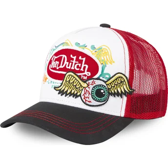 Trucker-Cap weiß, rot und schwarz PAT RED von Von Dutch