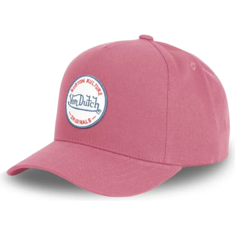 cepice-zaoblena-cervena-snapback-kustom-kulture-col-rasp-von-dutch