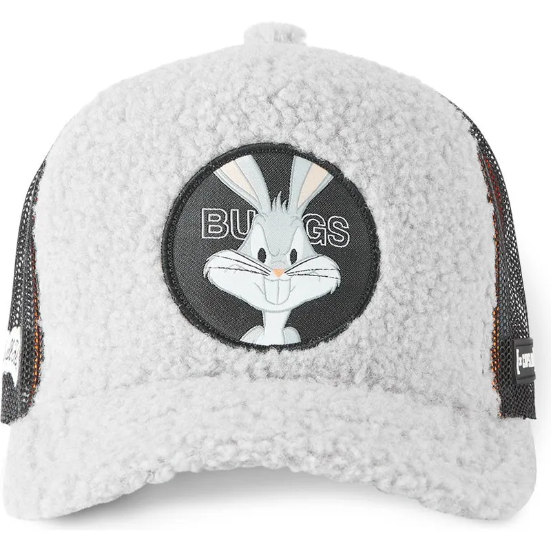graue-trucker-kappe-aus-lammfellimitat-bugs-bunny-fur1-bug1-looney-tunes-von-capslab