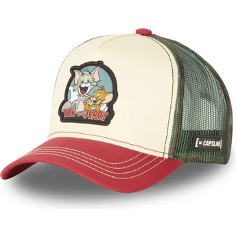 Čepice zaoblená béžová snapback TJ2 Tom a Jerry Looney Tunes Capslab