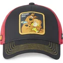 schwarze-und-rote-snapback-cap-mit-gebogenem-schirm-scooby-doo-und-shaggy-rogers-sd10-scooby-doo-von-capslab