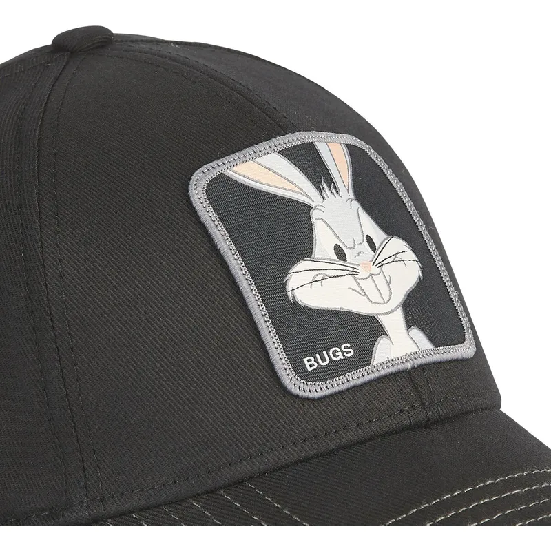 schwarze-gebogene-snapback-kappe-bugs-bunny-bu5-looney-tunes-von-capslab