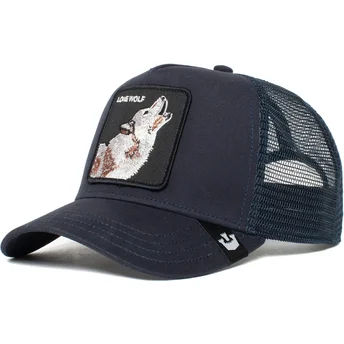 Čepice zaoblená žádné zvíře námořnická modrá snapback lobo Wolf The Farm de Goorin Bros.