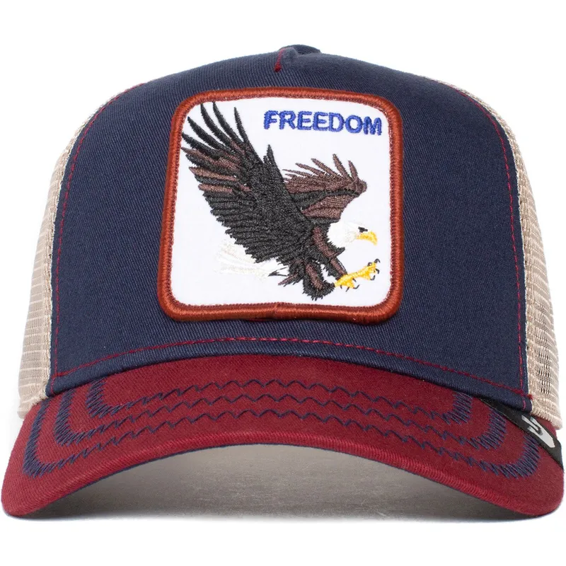 cepice-zaoblena-zadne-zvire-namornicka-modra-snapback-aguila-the-freedom-eagle-the-farm-the-farm-de-goorin-bros