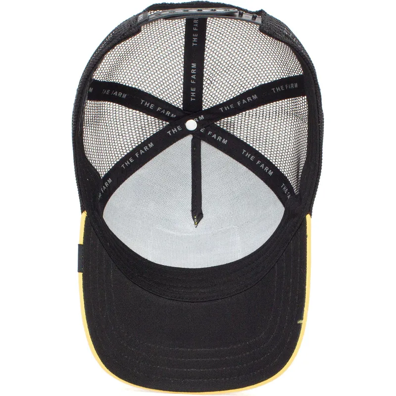 trucker-cap-schwarz-und-gelb-lowe-the-king-lion-the-farm-von-goorin-bros