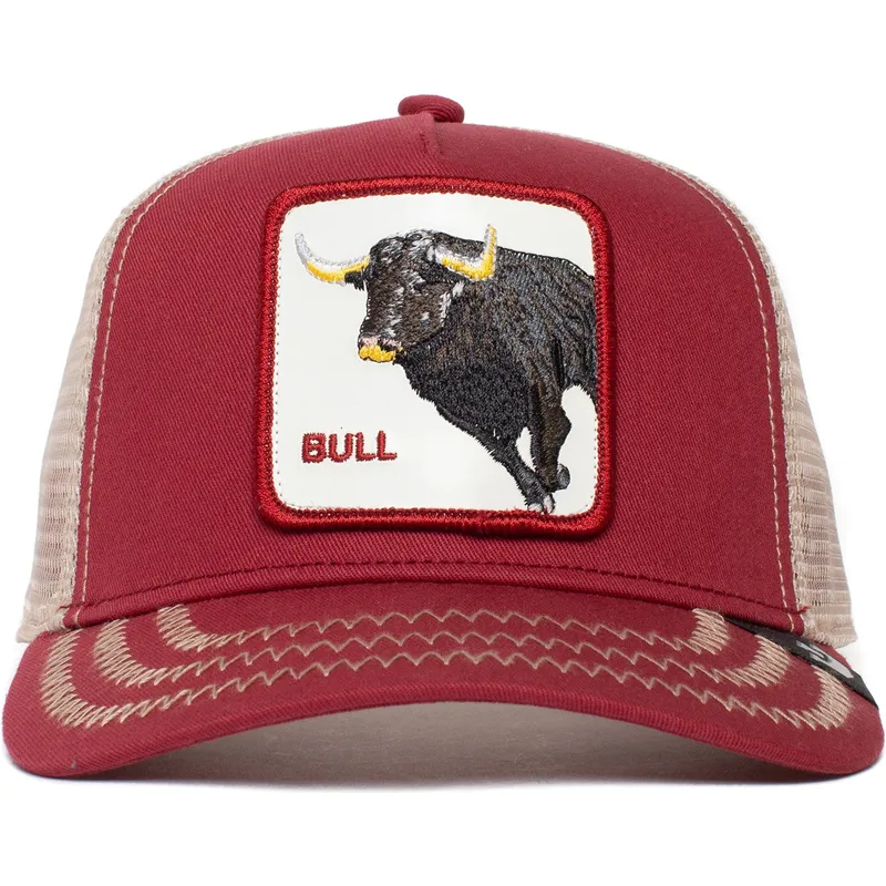 cepice-zaoblena-cervena-snapback-the-bull-the-farm-goorin-bros