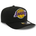 schwarze-gebogene-snapback-kappe-9fifty-stretch-snap-der-los-angeles-lakers-nba-von-new-era