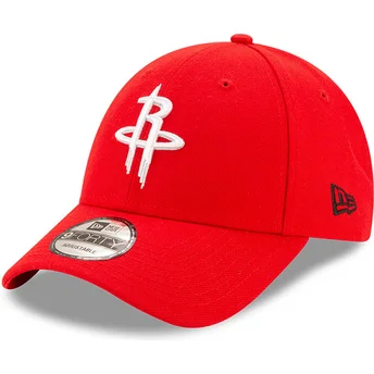 Cap zaoblená red adjustable strap 9FORTY The League Houston Rockets NBA New Era