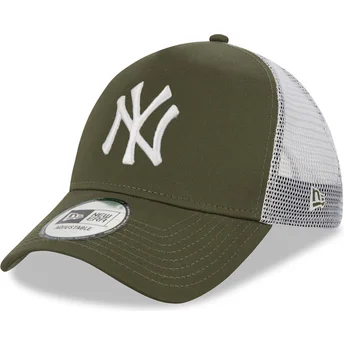 Čepice zaoblená zelená snapback 9FORTY A Frame New York Yankees MLB New Era
