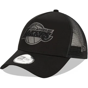 Čepice zaoblená žádné zvíře černá snapback 9FORTY A Frame Tonal Los Angeles Lakers NBA New Era