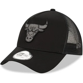 Cap zaoblená black snapback 9FORTY A Frame Tonal Chicago Bulls NBA New Era