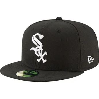 Čepice rovná černá přiléhavá 59FIFTY Authentic On Field Game Chicago White Sox MLB New Era
