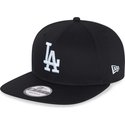 new-era-flat-brim-9fifty-essential-los-angeles-dodgers-mlb-black-snapback-cap