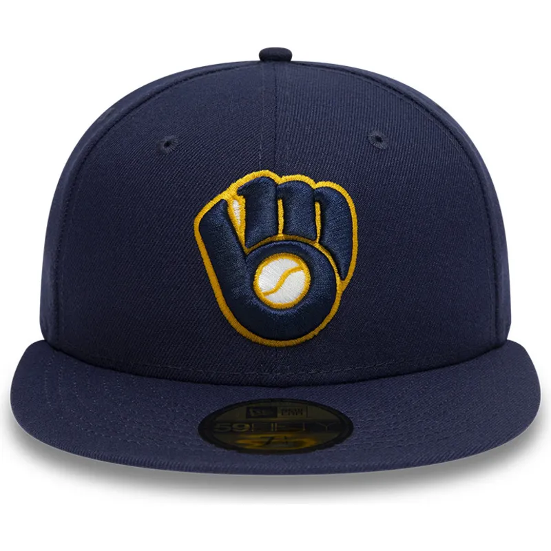 marineblaue-anliegende-59fifty-authentic-on-field-flat-cap-der-milwaukee-brewers-mlb-von-new-era