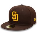 new-era-flat-brim-59fifty-authentic-on-field-san-diego-padres-mlb-brown-fitted-cap