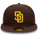 new-era-flat-brim-59fifty-authentic-on-field-san-diego-padres-mlb-brown-fitted-cap