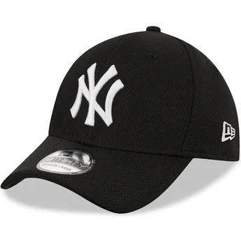 schwarze-gebogene-angepasste-kappe-39thirty-diamond-era-von-new-york-yankees-mlb-von-new-era