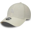 beige-verstellbare-damen-kappe-9forty-cord-mini-logo-los-angeles-dodgers-mlb-von-new-era