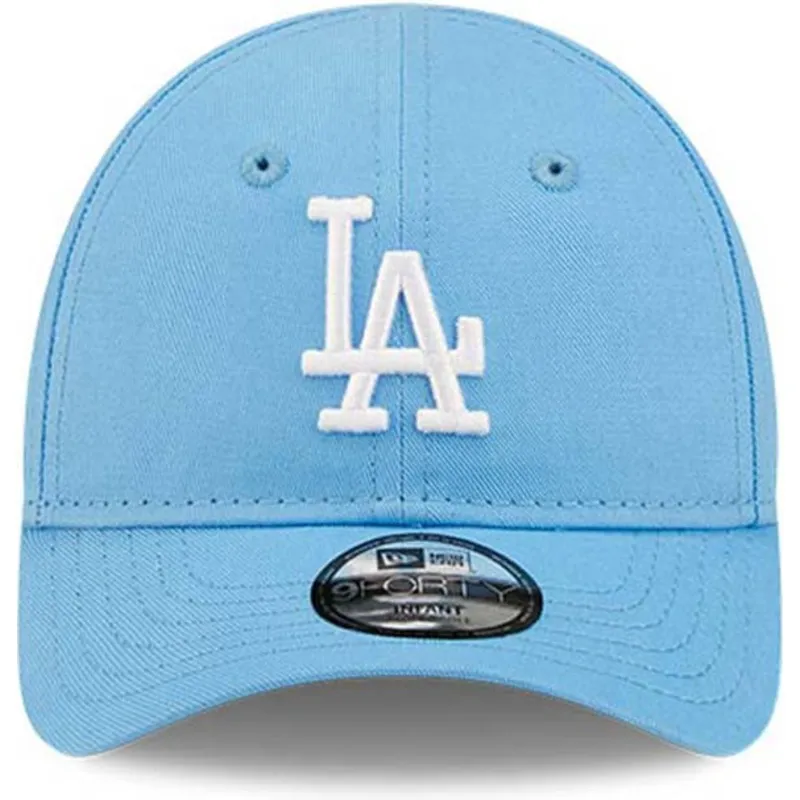 cap-zaoblena-blue-adjustable-strap-pro-deti-claro-pequeno-9forty-league-essential-los-angeles-dodgers-mlb-new-era