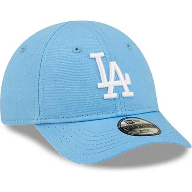 cap-zaoblena-blue-adjustable-strap-pro-deti-claro-pequeno-9forty-league-essential-los-angeles-dodgers-mlb-new-era