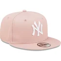 rosa-snapback-flat-cap-9fifty-league-essential-der-new-york-yankees-mlb-von-new-era