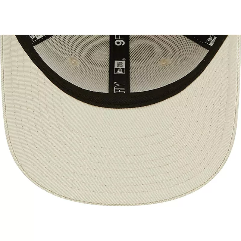 new-era-curved-brim-youth-9forty-league-essential-los-angeles-dodgers-mlb-beige-adjustable-cap