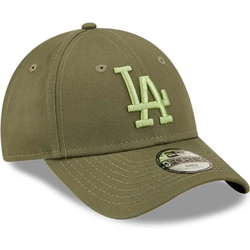 cepice-zaoblena-zelena-nastavitelny-pro-deti-9forty-league-essential-los-angeles-dodgers-mlb-new-era