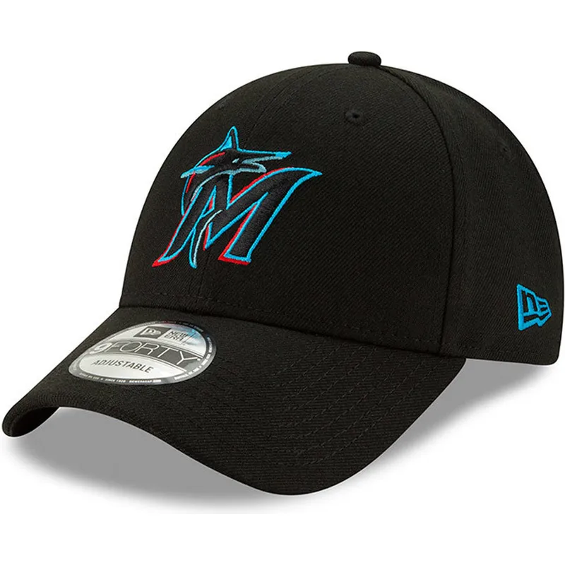 cap-zaoblena-black-adjustable-strap-9forty-the-league-miami-marlins-mlb-new-era