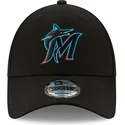 svart-justerbar-kurvad-keps-9forty-the-league-fran-miami-marlins-mlb-av-new-era