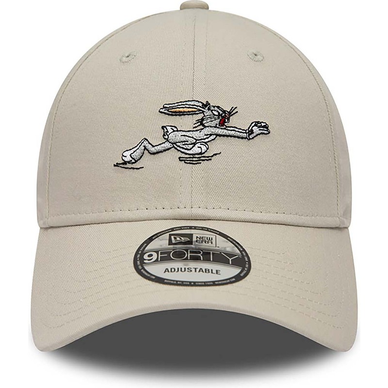 new-era-curved-brim-9forty-looney-tunes-bugs-bunny-beige-adjustable-cap