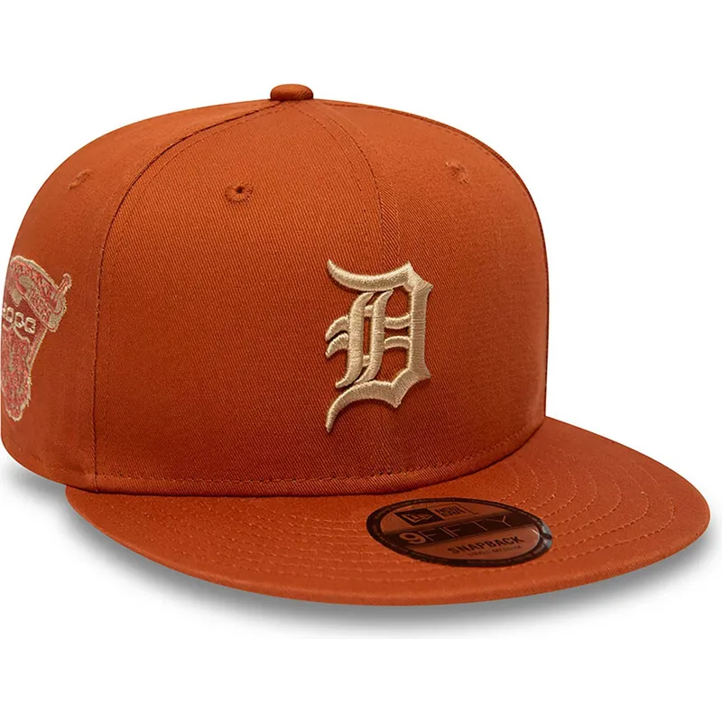 cepice-rovna-hneda-snapback-9fifty-side-patch-detroit-tigers-mlb-new-era