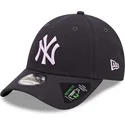 new-era-new-york-yankees-mlb-9forty-verstellbare-repreve-kappe-mit-gebogenem-schirm-in-marineblau