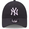 new-era-new-york-yankees-mlb-9forty-verstellbare-repreve-kappe-mit-gebogenem-schirm-in-marineblau