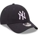new-era-new-york-yankees-mlb-9forty-verstellbare-repreve-kappe-mit-gebogenem-schirm-in-marineblau