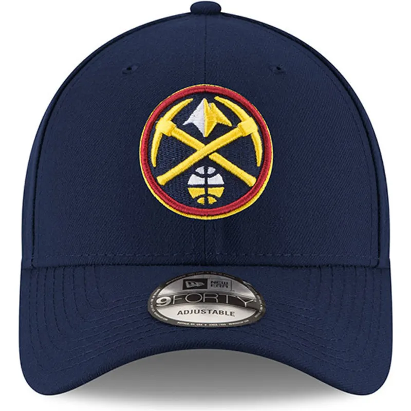 marineblaue-verstellbare-curved-cap-9forty-the-league-der-denver-nuggets-nba-von-new-era