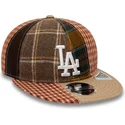 los-angeles-dodgers-mlb-new-era-9fifty-patch-panel-verstellbare-braune-flat-cap